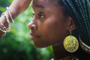 Sterling silver 1.5" classic disc earrings.