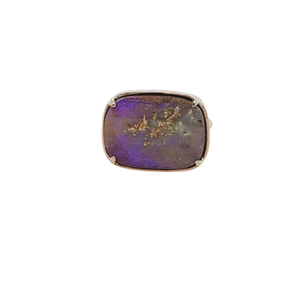 14K yellow gold purple Opal Ring.