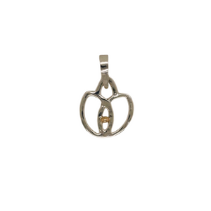 Sterling silver and 14k yellow gold Lotus Pendant.