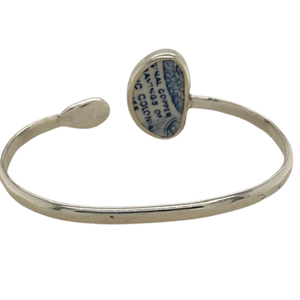 Back of Sterling silver blue Chaney cuff