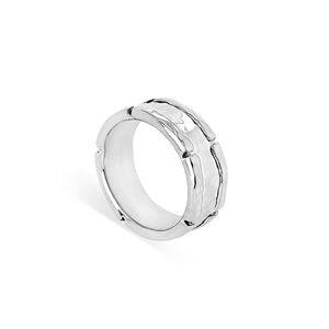 Drum ring in sterling silver