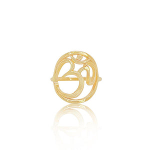 Om ring in 14K yellow gold