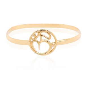 14kt gold Om bracelet