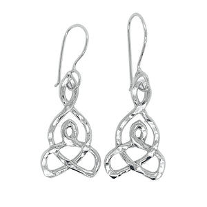 Intricate earrings in sterling silver.