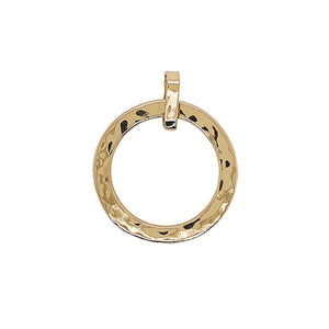 Circle of life pendant in 14 kt gold.