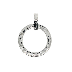 Circle of life pendant in sterling silver.