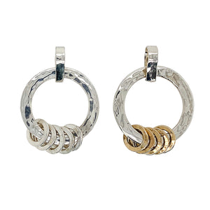 Circle of life pendant in sterling silver and gold.