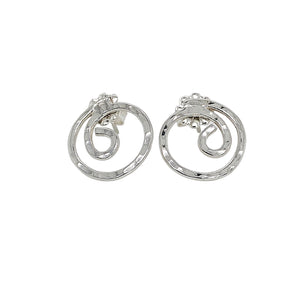 Tibetan earrings in sterling silver.