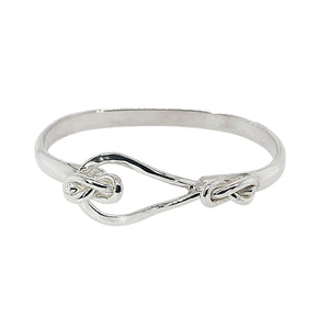 Double infinity bracelet in sterling silver.