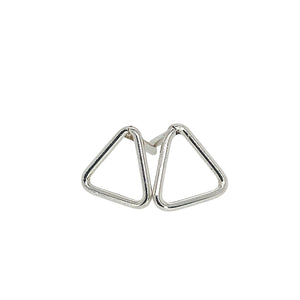 Geometric stud earrings in sterling silver.