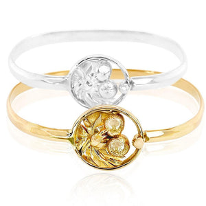 Sterling silver and gold multiple Breadfruit bracelet