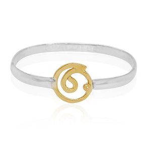 Sterling silver and 14kt gold Gratitude bracelet