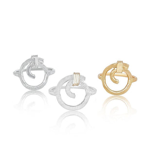 Karma ring in sterling silver and 14k gold