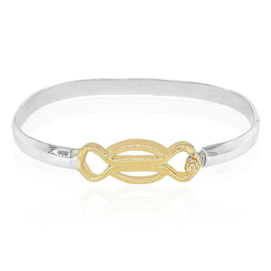 Sterling silver and 14kt gold Truth bracelet