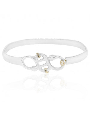 Sterling silver and 14kt gold Helix bracelet