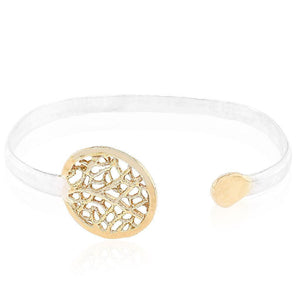 Sterling silver and 14kt gold Fan Coral Bracelet