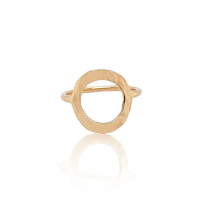 Circle of life ring in 14 kt gold