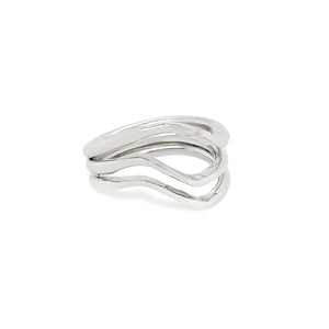 Petal ring in sterling silver