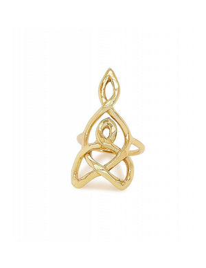 14K yellow gold intricate pamoja ring