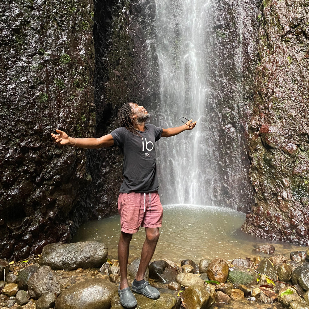 Whealan in Dominica Waterfall.