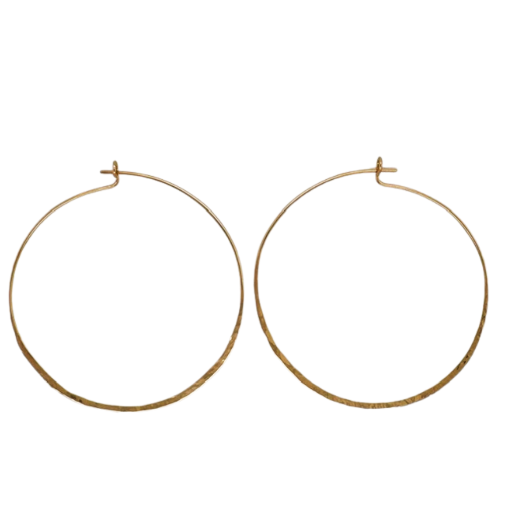 14K Yellow Gold Hoops