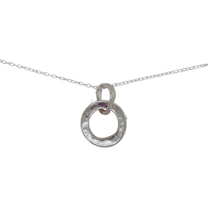 SS 5/8" COL pendant on 1.4mm adjustable chain.