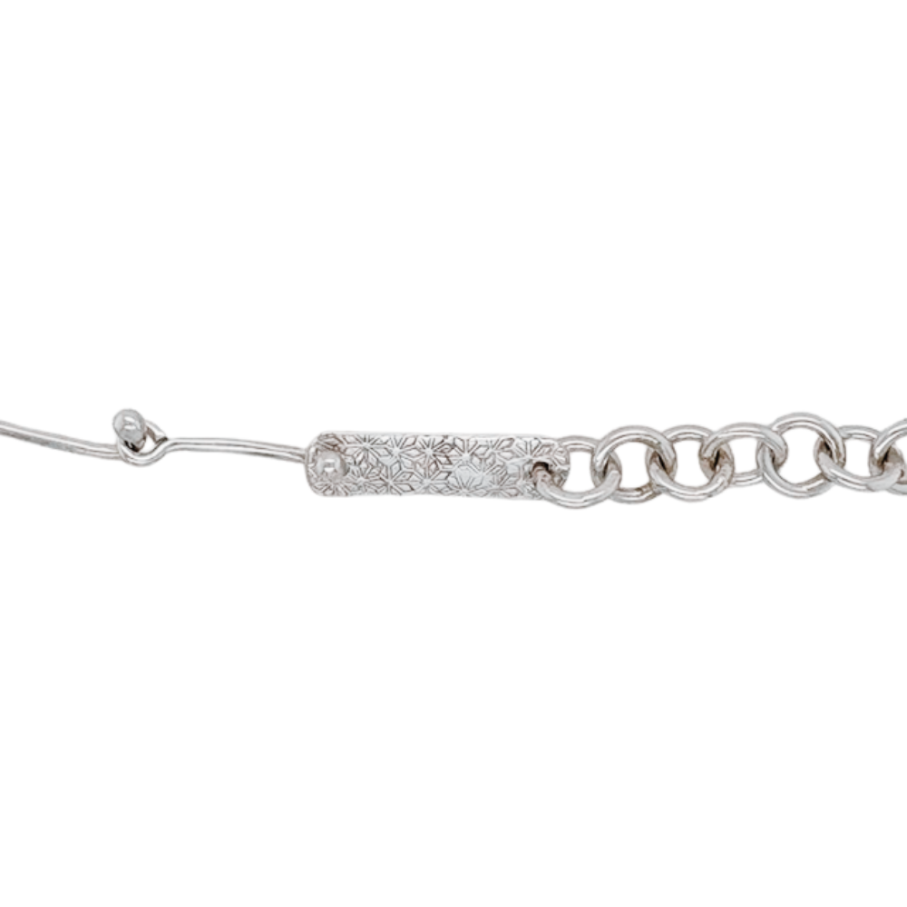 Sterling silver one of a kind link bracelet