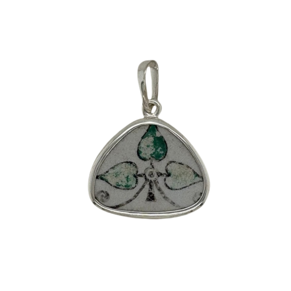 Sterling silver green Chaney Pendant.