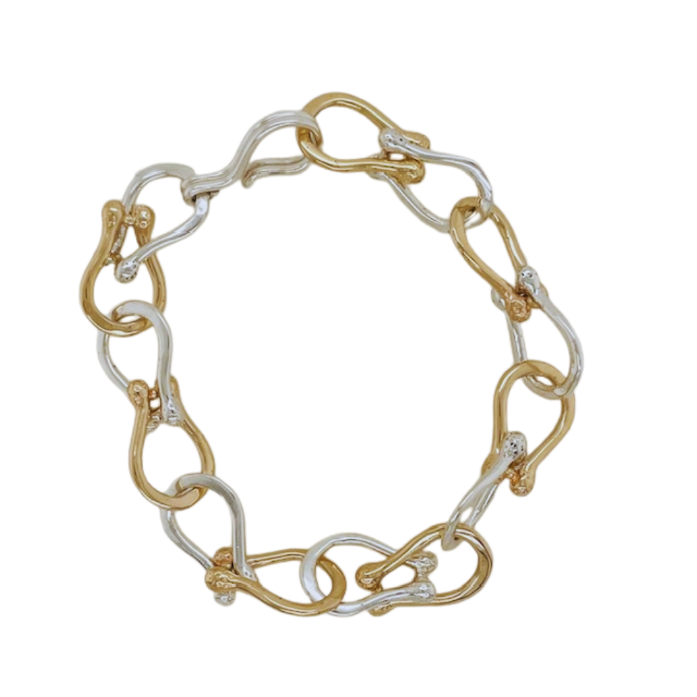 Silver &amp; gold combination Amani Link.