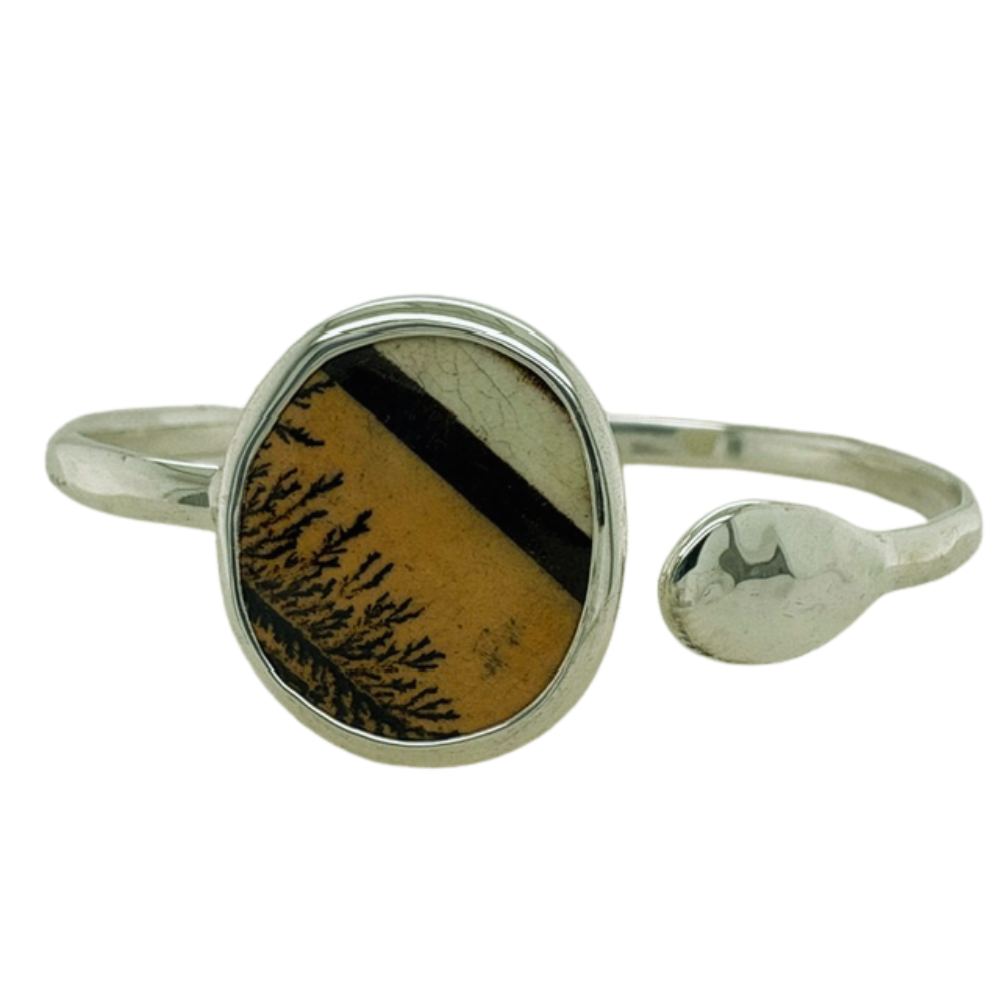 Sterling silver Mochaware Chaney Cuff