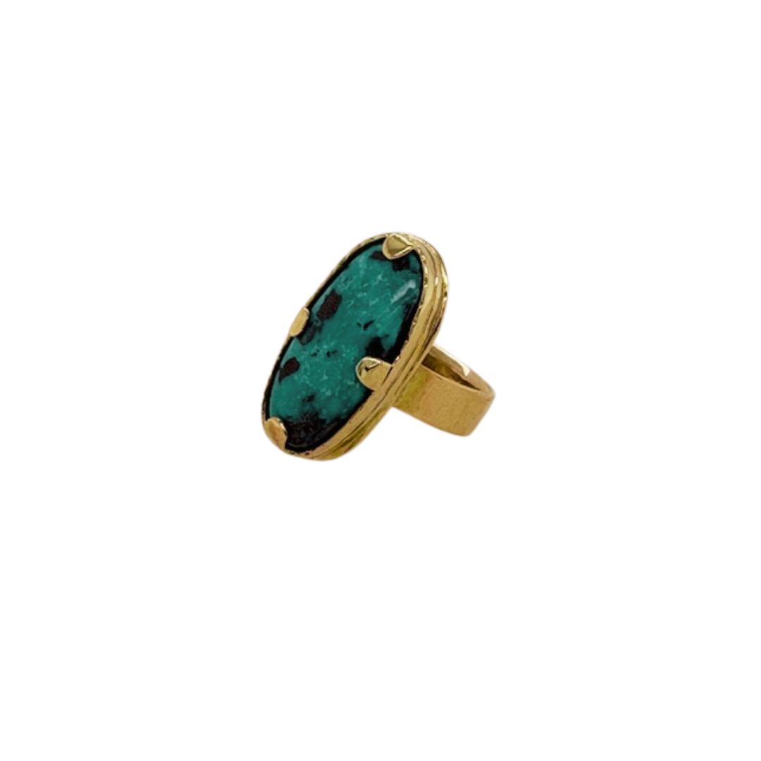Persian Turquoise ring set in 14K yellow gold.