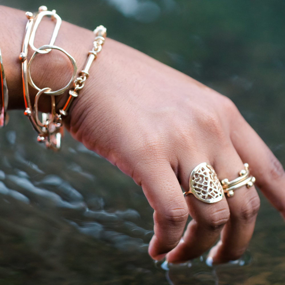 Glass Evil Eye and 14K Gold Bracelet, 7.5” Long – Alpha & Omega Jewelry