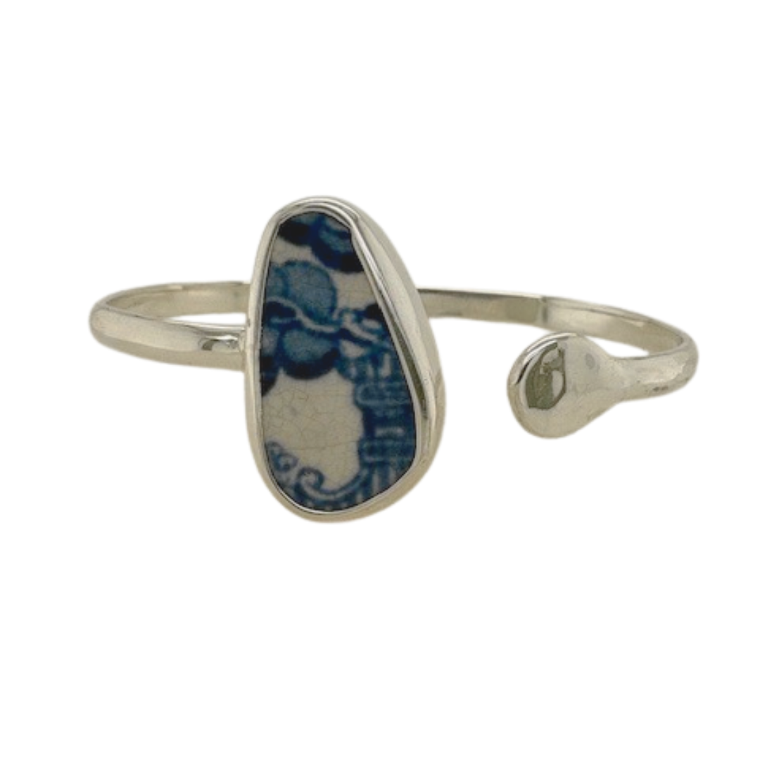 Sterling silver blue Chaney cuff bracelet.