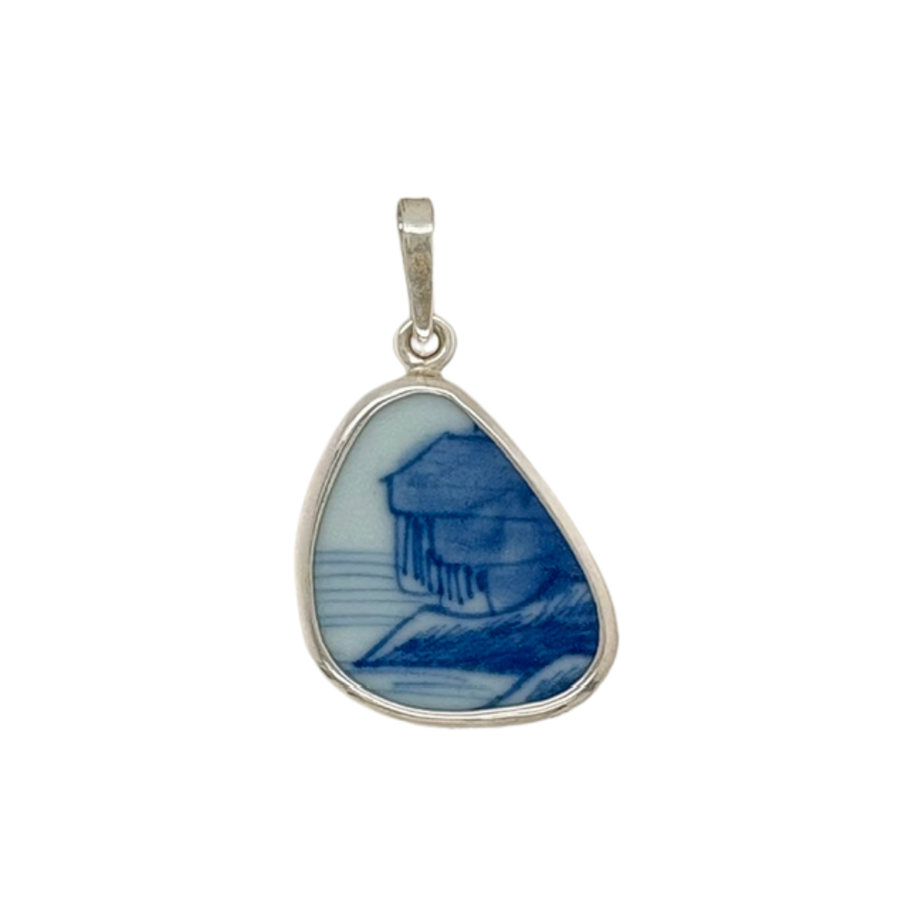 Sterling silver blue Chaney pendant.