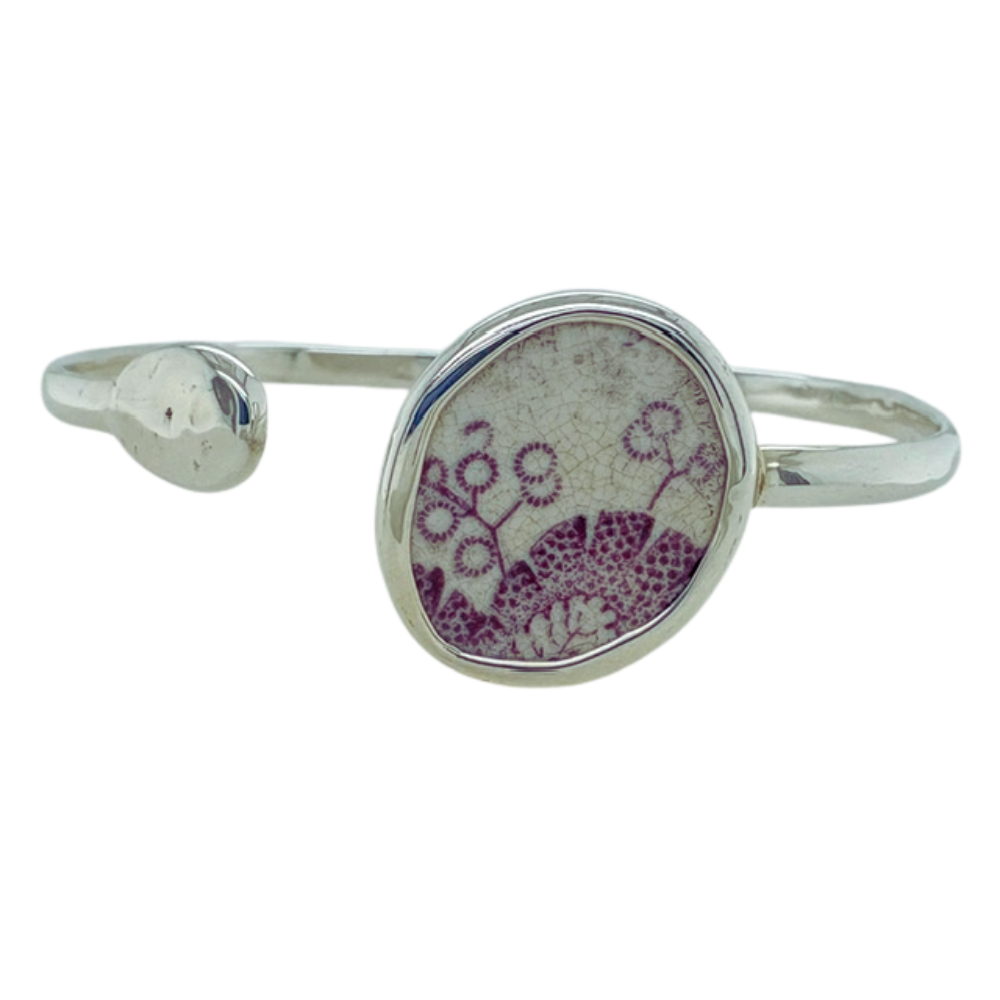 Sterling silver purple Chaney cuff.