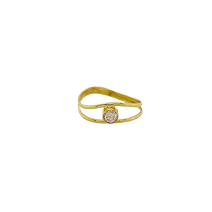 14K yellow gold .18ct Diamond Ring.