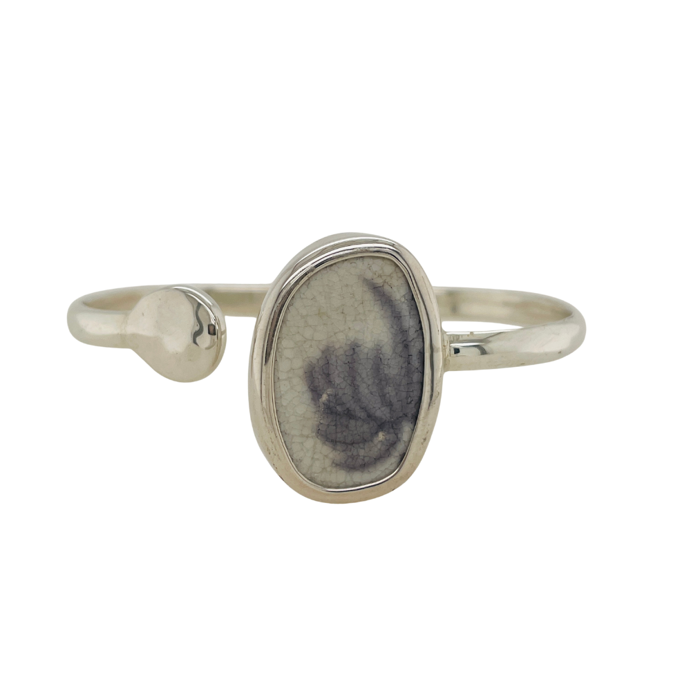 Sterling silver grey Chaney cuff.