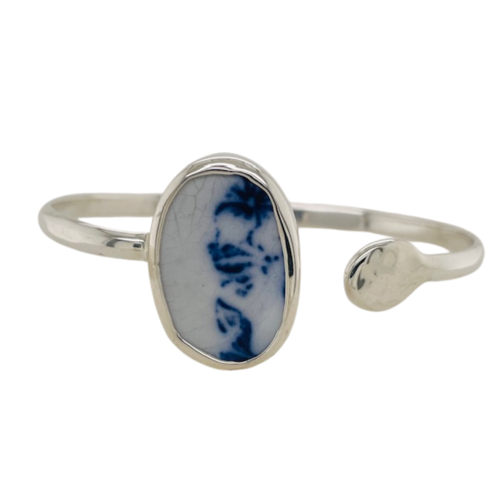 Sterling silver blue Chaney cuff.