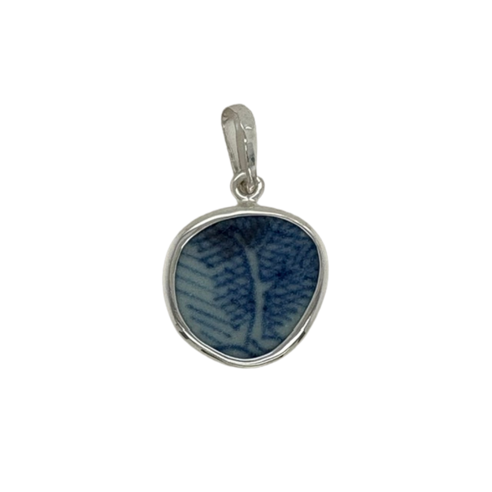 Sterling silver blue Chaney pendant.