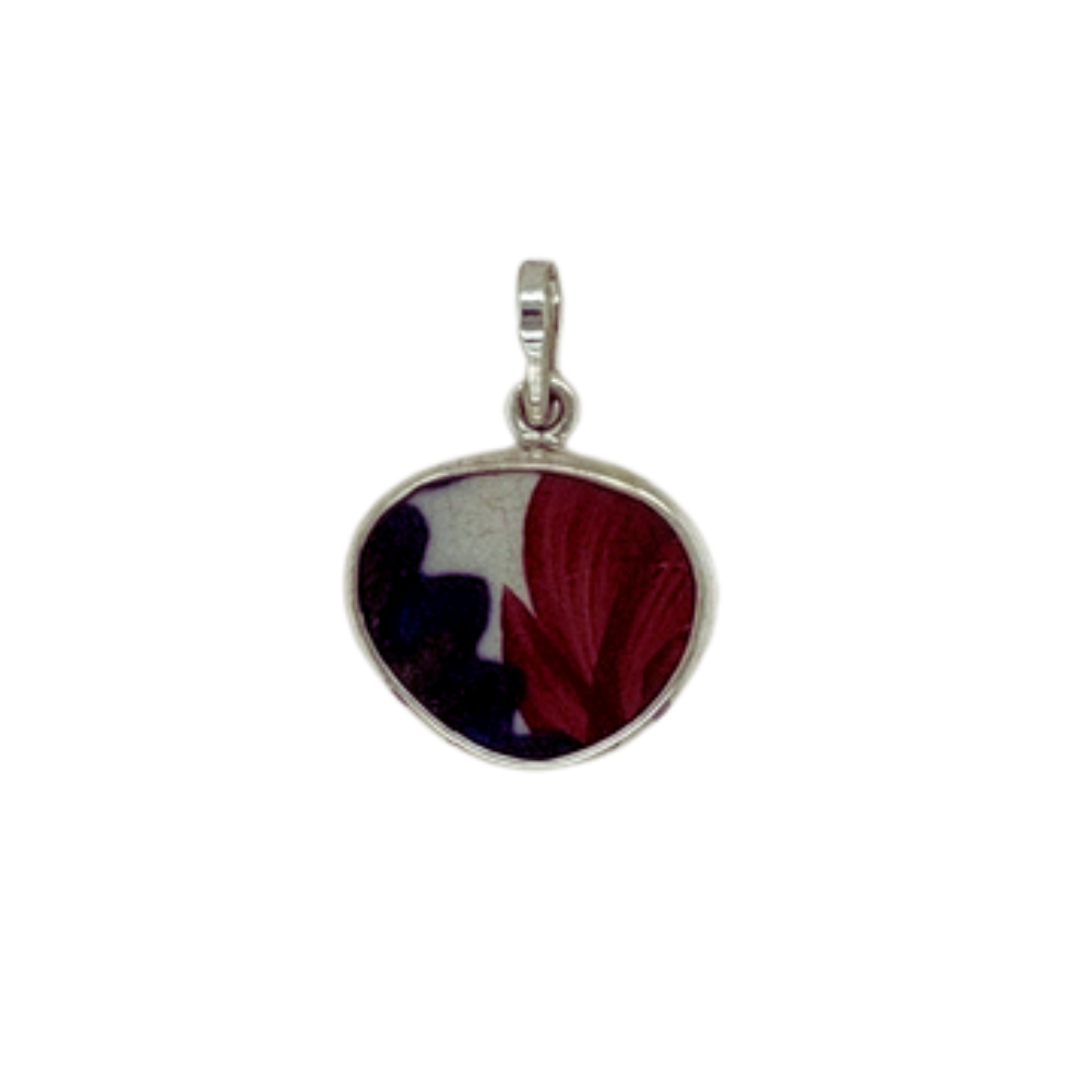 Sterling silver red & blue Chaney Pendant.