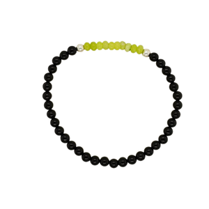 Jade & Glossy Onyx Journey Bracelet
