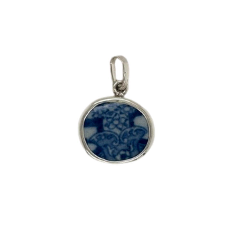 Sterling silver blue Chaney pendant.