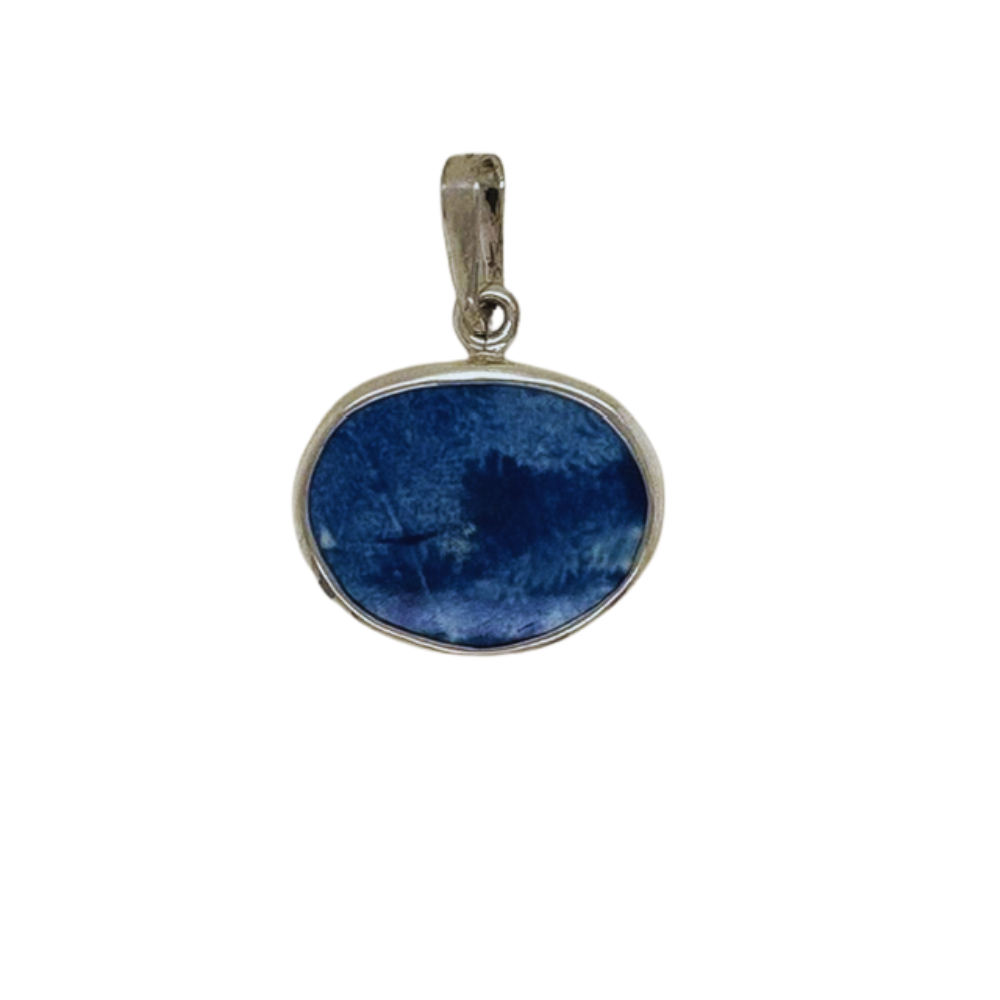 Sterling silver blue chaney pendant.