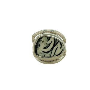 Sterling silver green Chaney ring