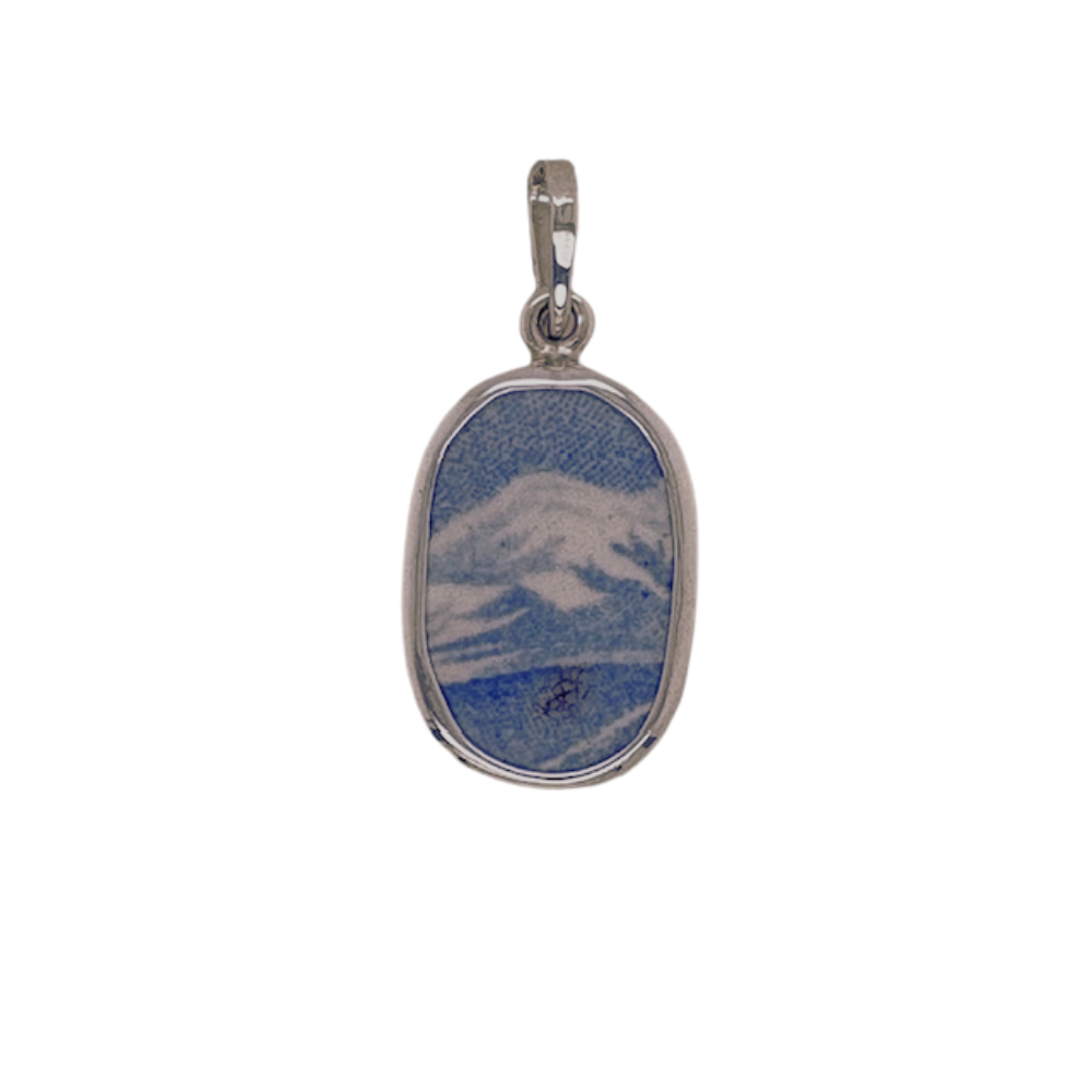 Sterling silver blue Chaney Pendants.