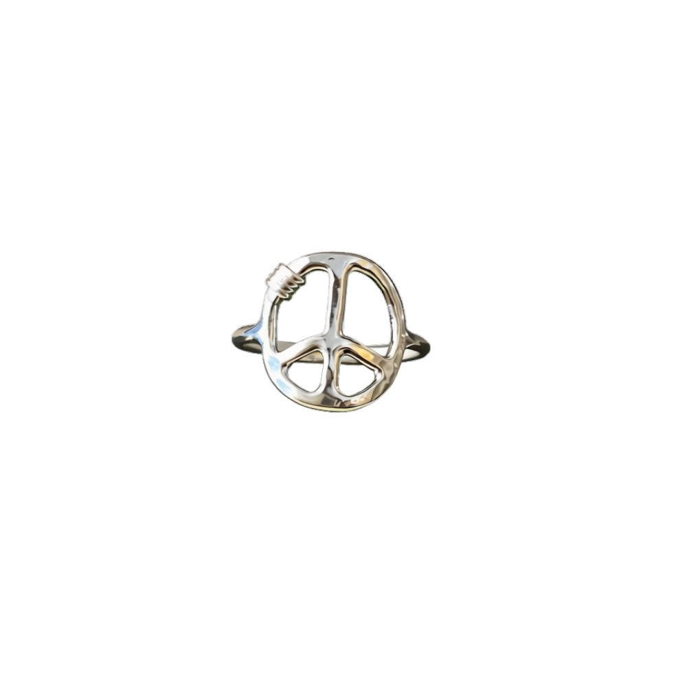 Sterling silver peace ring