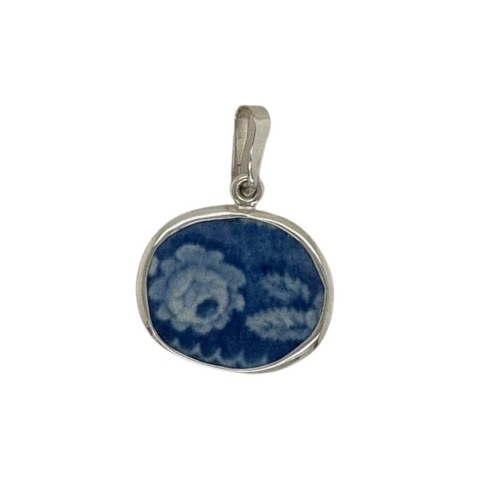 Sterling silver blue Chaney pendant.