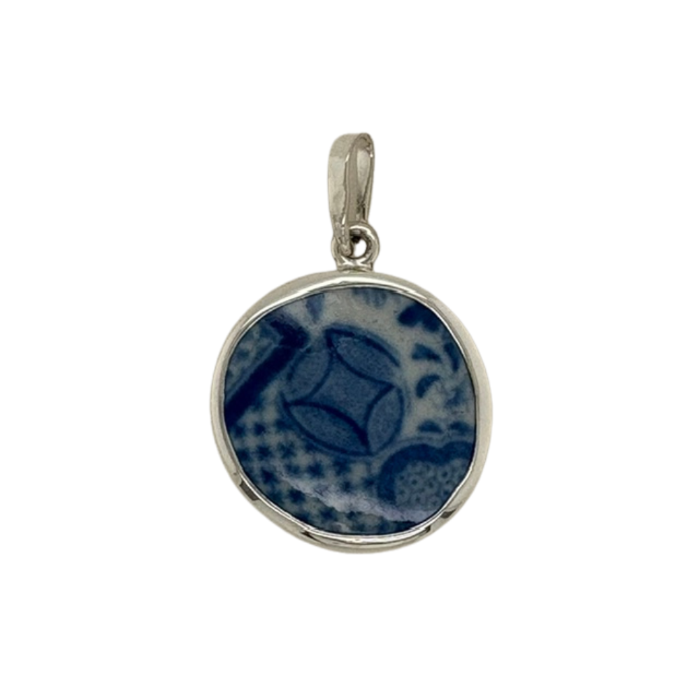Sterling silver blue Chaney pendant.