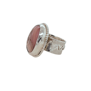 Sterling silver Cotton Candy Agate Ring.