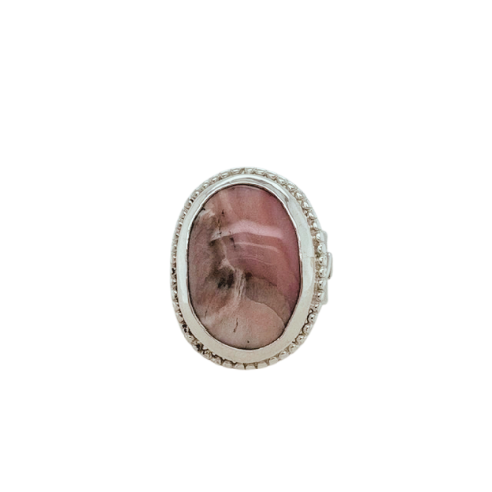 Sterling silver Cotton Candy Agate Ring.